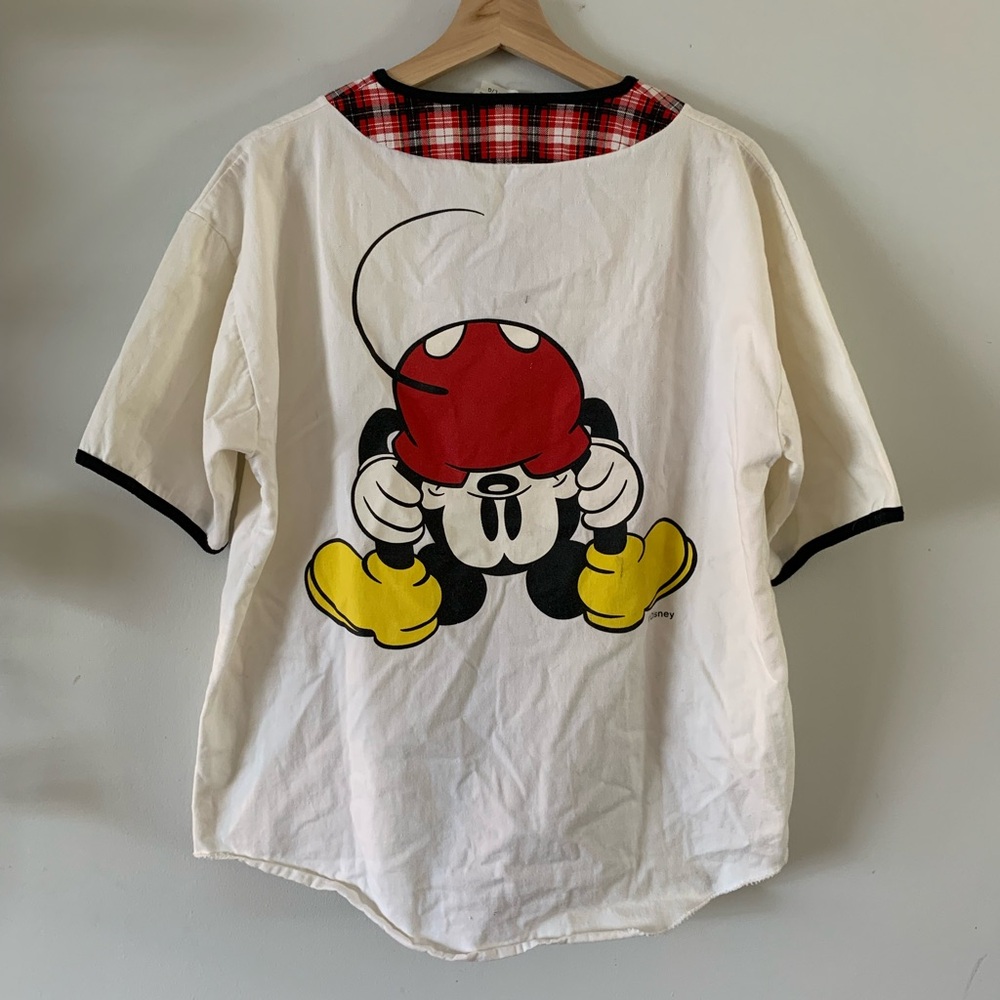 Vintage Mickey Mouse Button Up